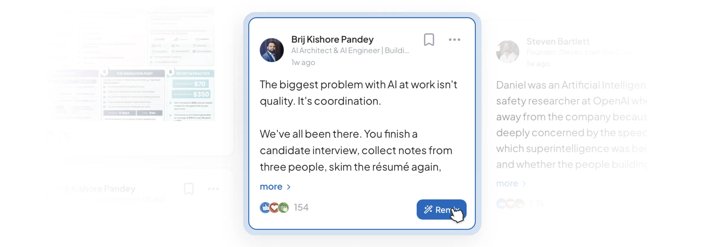 Remix a saved post into your own voice